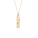 Load image into Gallery viewer, Everyone needs a simple bar necklace, and the Alison necklace is an absolute staple! Handmade in LA by Natalie McMillan from start to finish in solid 14k gold with a 20&quot; fine gold chain. 
