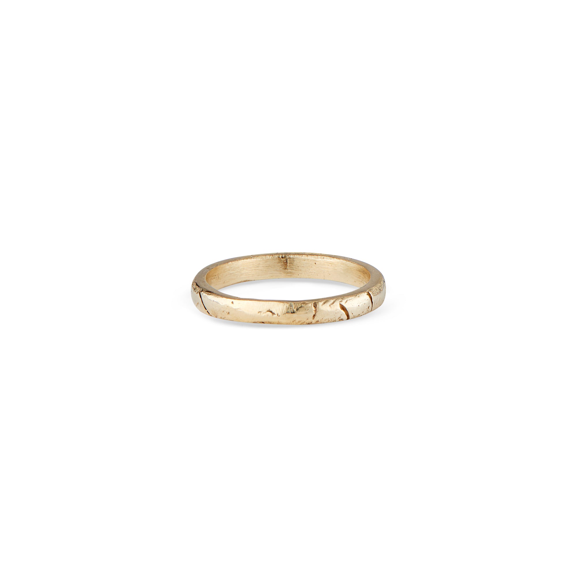 This is a super comfortable, stackable, 14k gold ring with the signature Natalie McMillan geometric texture around the band! It is handcrafted and made to order, making each one unique and one of a kind! It is perfect for every day wear and mixing and matching with other rings.