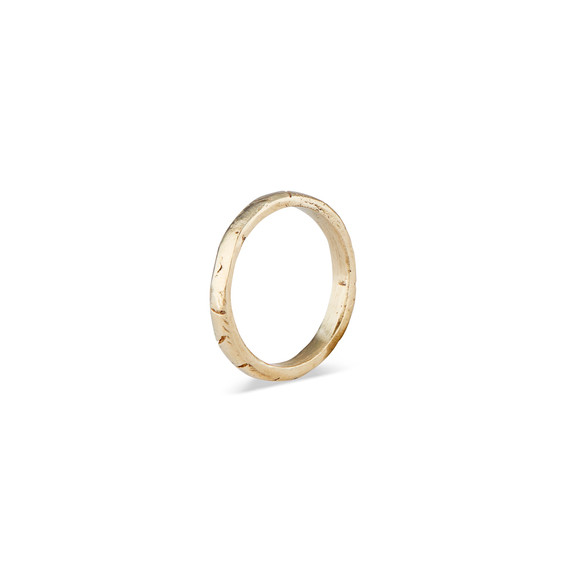 This is a super comfortable, stackable, 14k gold ring with the signature Natalie McMillan geometric texture around the band! It is handcrafted and made to order, making each one unique and one of a kind! It is perfect for every day wear and mixing and matching with other rings. 