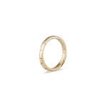 Load image into Gallery viewer, This is a super comfortable, stackable, 14k gold ring with the signature Natalie McMillan geometric texture around the band! It is handcrafted and made to order, making each one unique and one of a kind! It is perfect for every day wear and mixing and matching with other rings. 
