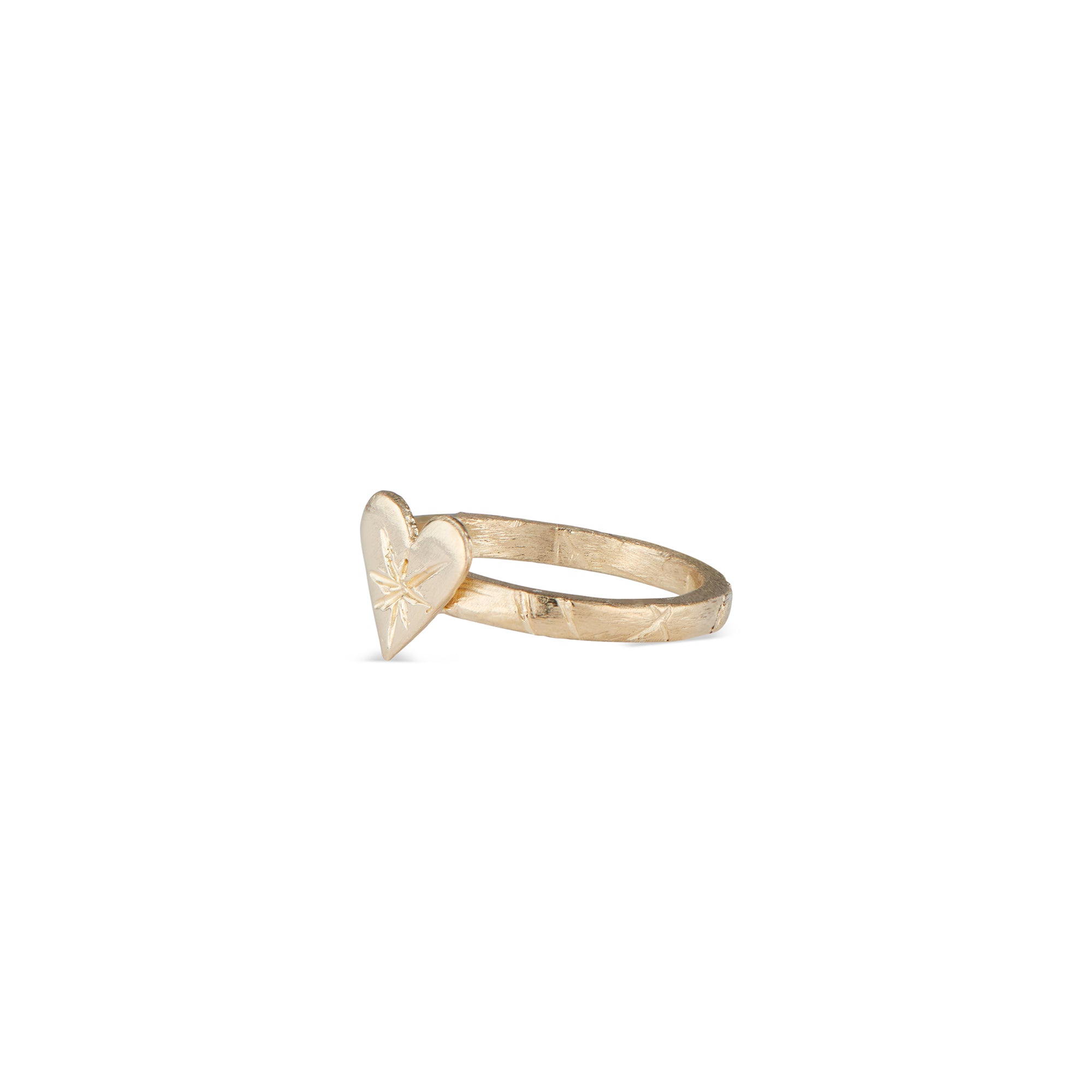 The solid Natalie McMillan 14k Harte Gold ring is best way to add a little LOVE to your jewelry collection!
