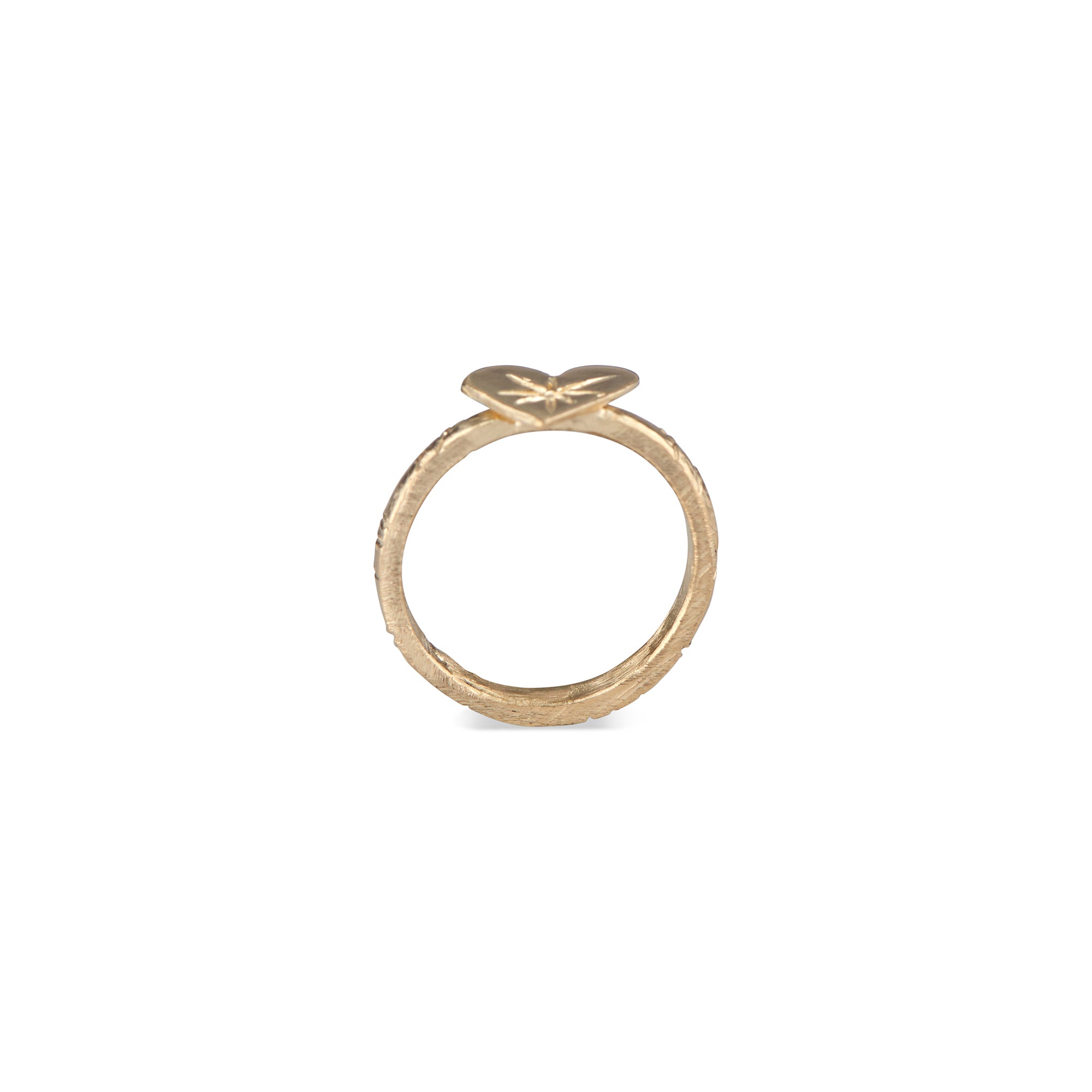 The solid Natalie McMillan 14k Harte Gold ring is best way to add a little LOVE to your jewelry collection!